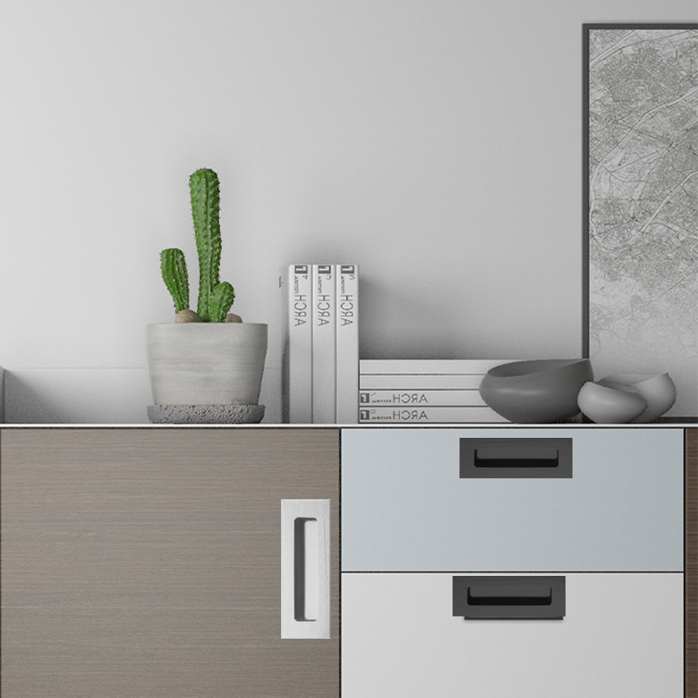 Embed Handles Aluminum Alloy Hidden Cabinet Drawer Closet Hidden ...