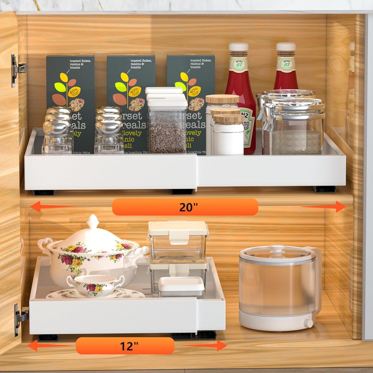 Pullout Basket Drawer For Kitchen Cabinet Sliding Storage Rack ...