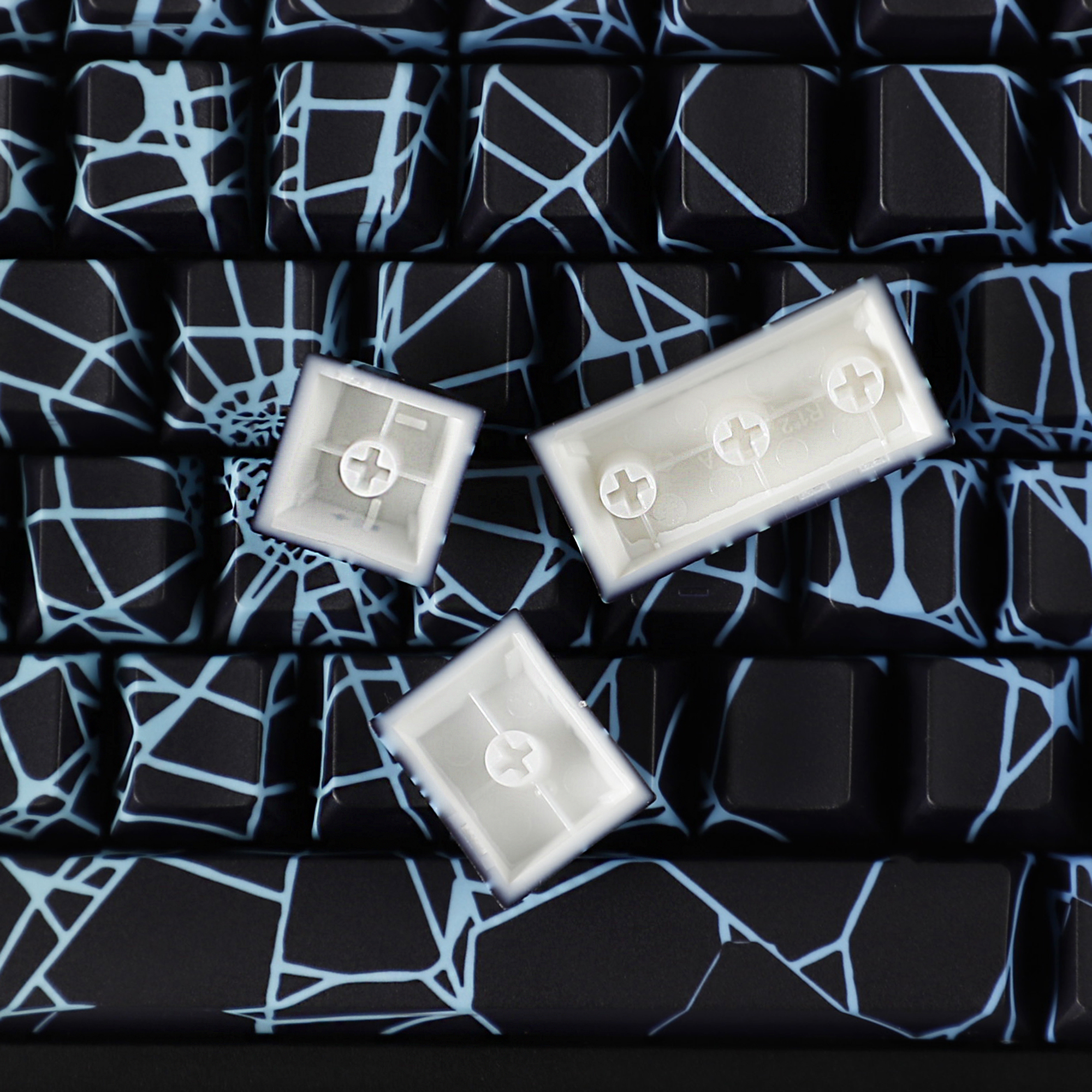 YMDK 134 131 Key Spider Web Shine Through Theme Cherry Profile Side-Lit ...
