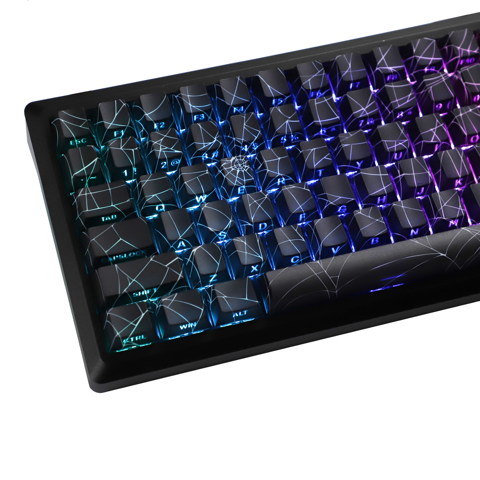 YMDK 134 131 Key Spider Web Shine Through Theme Cherry Profile Side-Lit ...