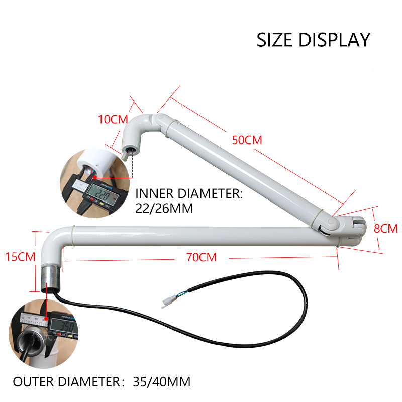 Dental Chair Light Arm Lamp Ceiling LED Lamp Arm Table Metal Arm Dental ...