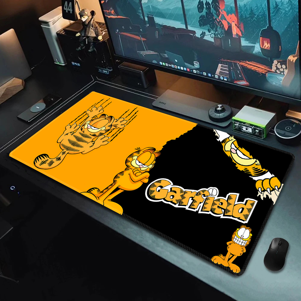 Mouse Pad Gaming Cute Garfield Mousepad Large Customize Extended Mouse ...