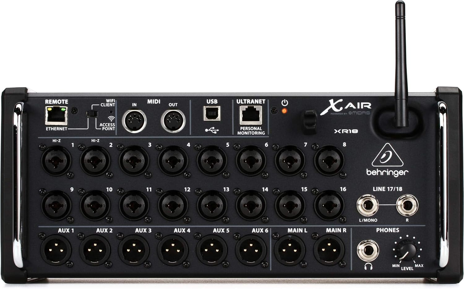 Behringer Air XR18 Rack Mount Professional Digital Mixer Built-in Wifi ...