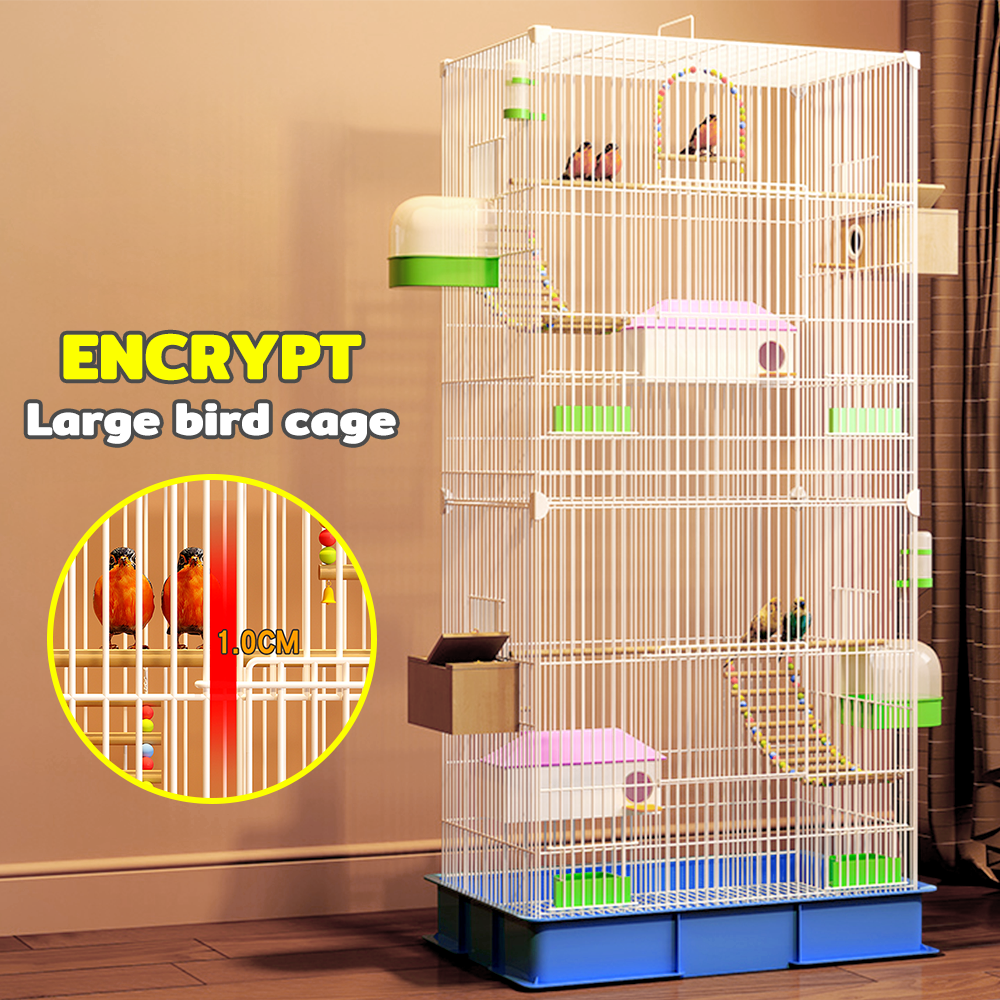【Ready Stock】 Large And Wide Bird Cage Thickened And Encrypted Parrot ...