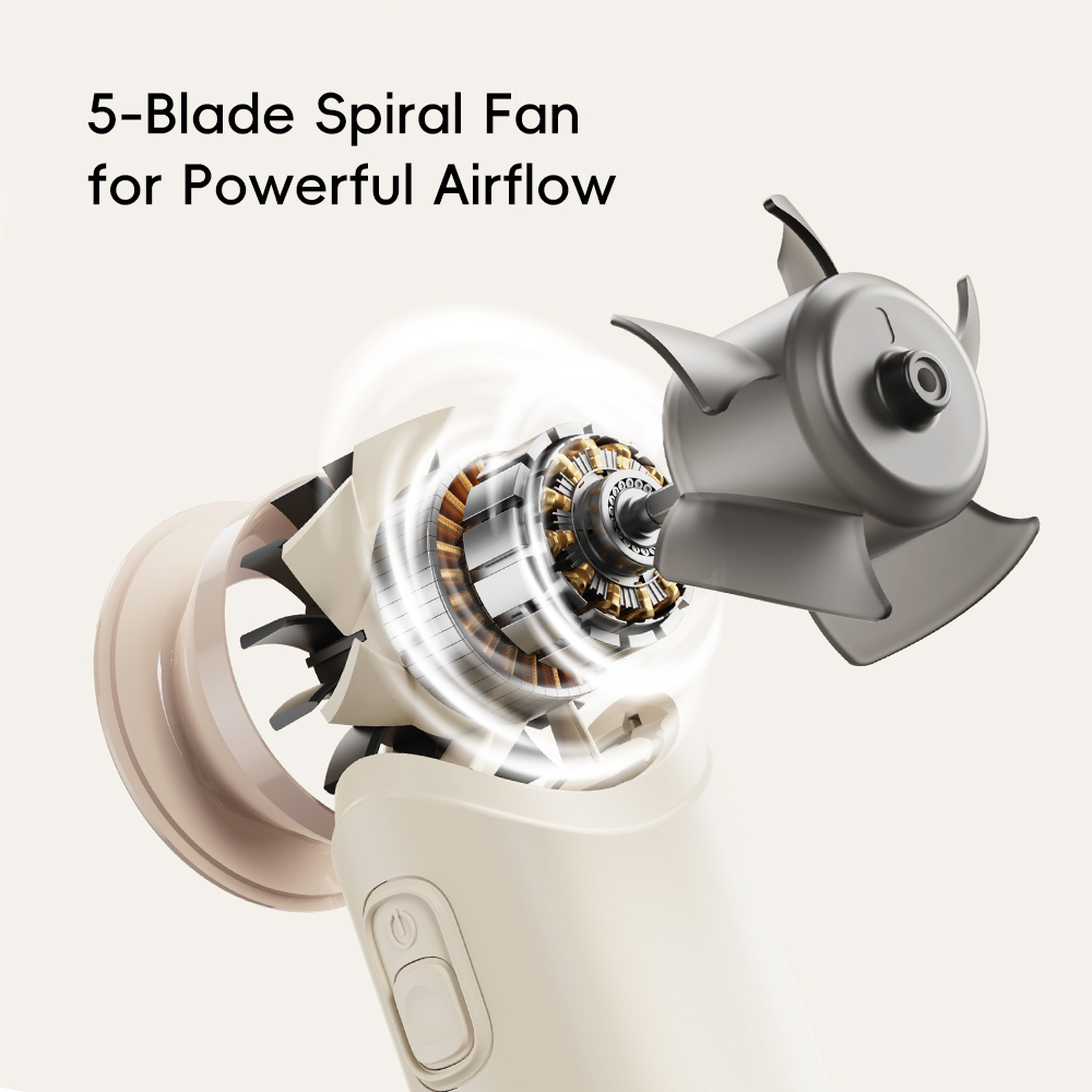 Rock Space Mini Handheld High-Speed Fan Turbo Mini Fans 17400RPM LED ...
