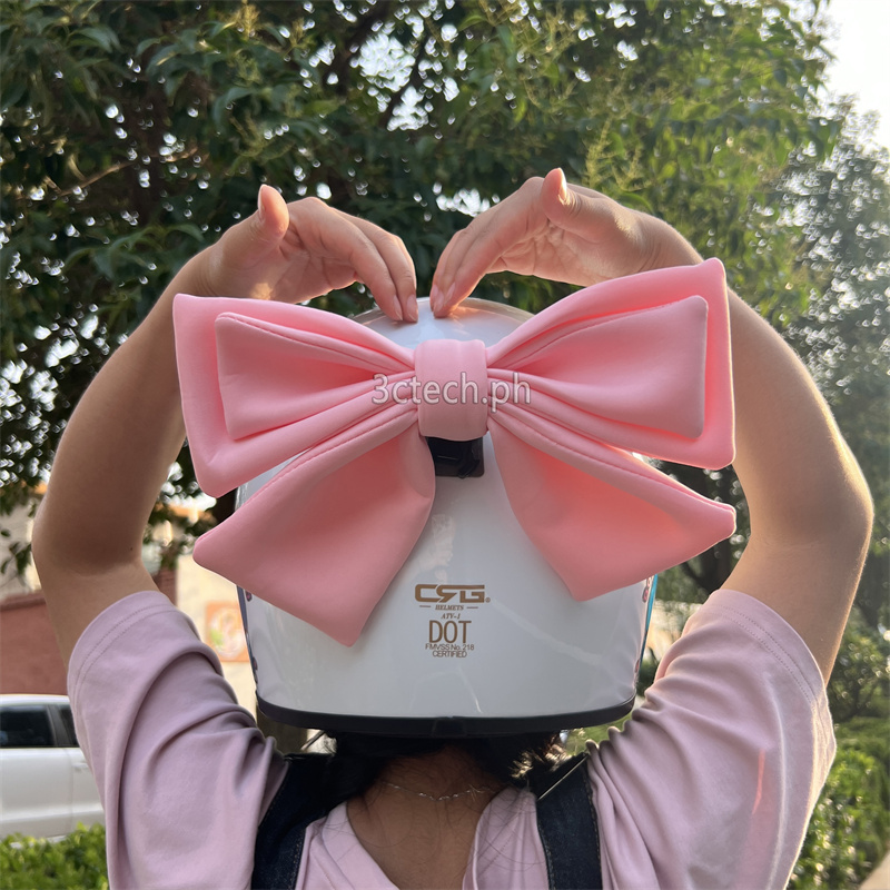 28cm Helmet ribbon for Women Dual-color Cute Bow Accessories helmet ...