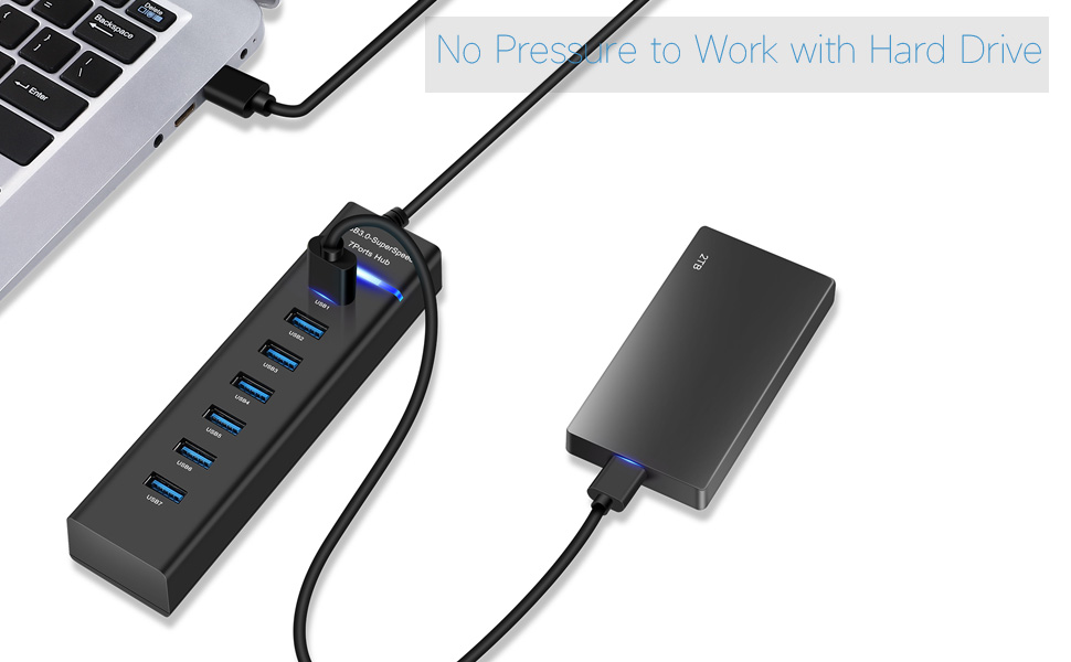 USB 3.0 Hub, USB to Multiple USB 2.0 Hub + 1* USB 3.0 Splitter, 7 Port ...