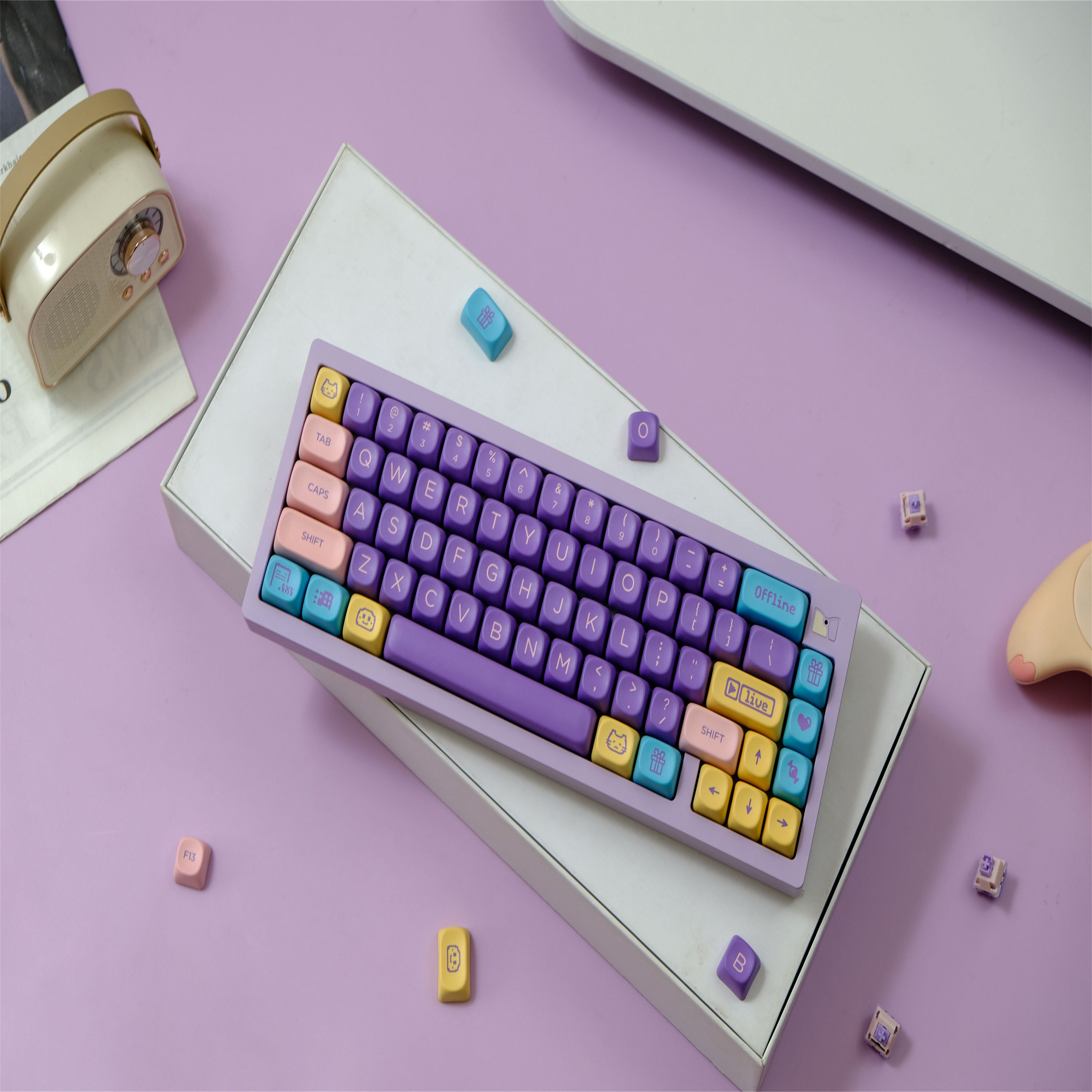 Assorted Candies keycaps 126 Key MOA Profile DYE-SUB Personalized For ...