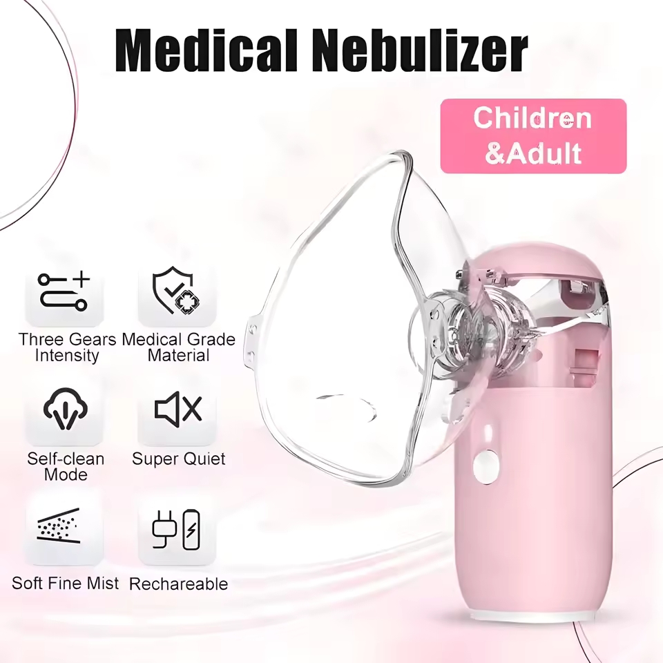 Portable Ultrasonic Inhaler, Silent Nebulizer, Asthma Adjustable For ...