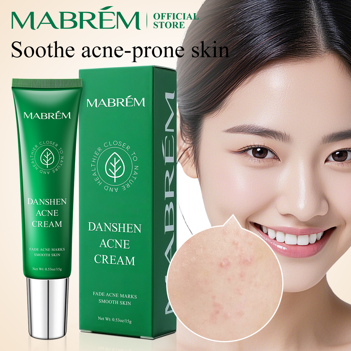 MABREM Acne Treatment Cream Skin Care Remove Acne Oil Whitening ...