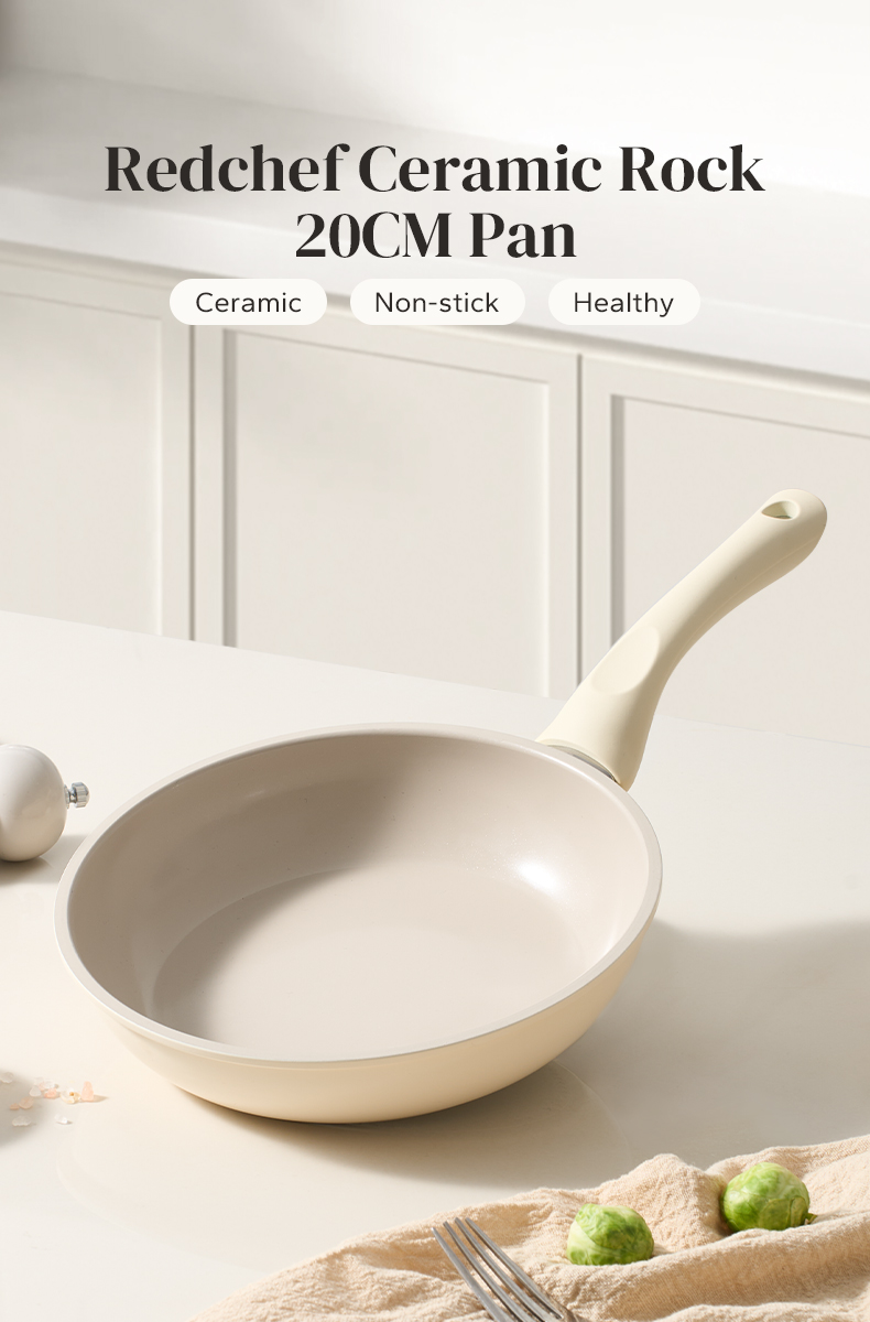 Redchef Sea Series Nonstick Ceramic Rock 20cm Stir-Fry Pan Wok No PFAS ...