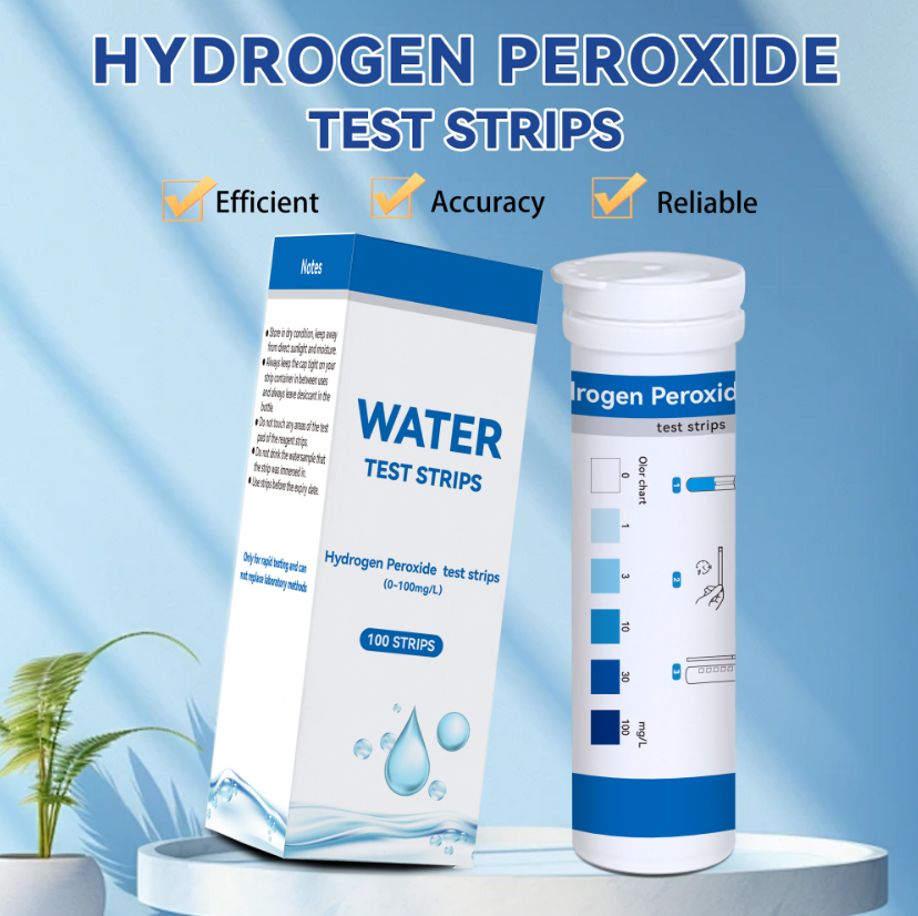 100pcs 0-100Mg/L Hydrogen Peroxide test Strips H2o2 test Kit Detection ...