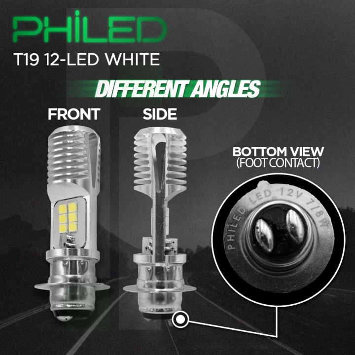 Motorcycle LED Light T19 V2 12V HI-LOW Headlight for Wave XRM Shogun ...