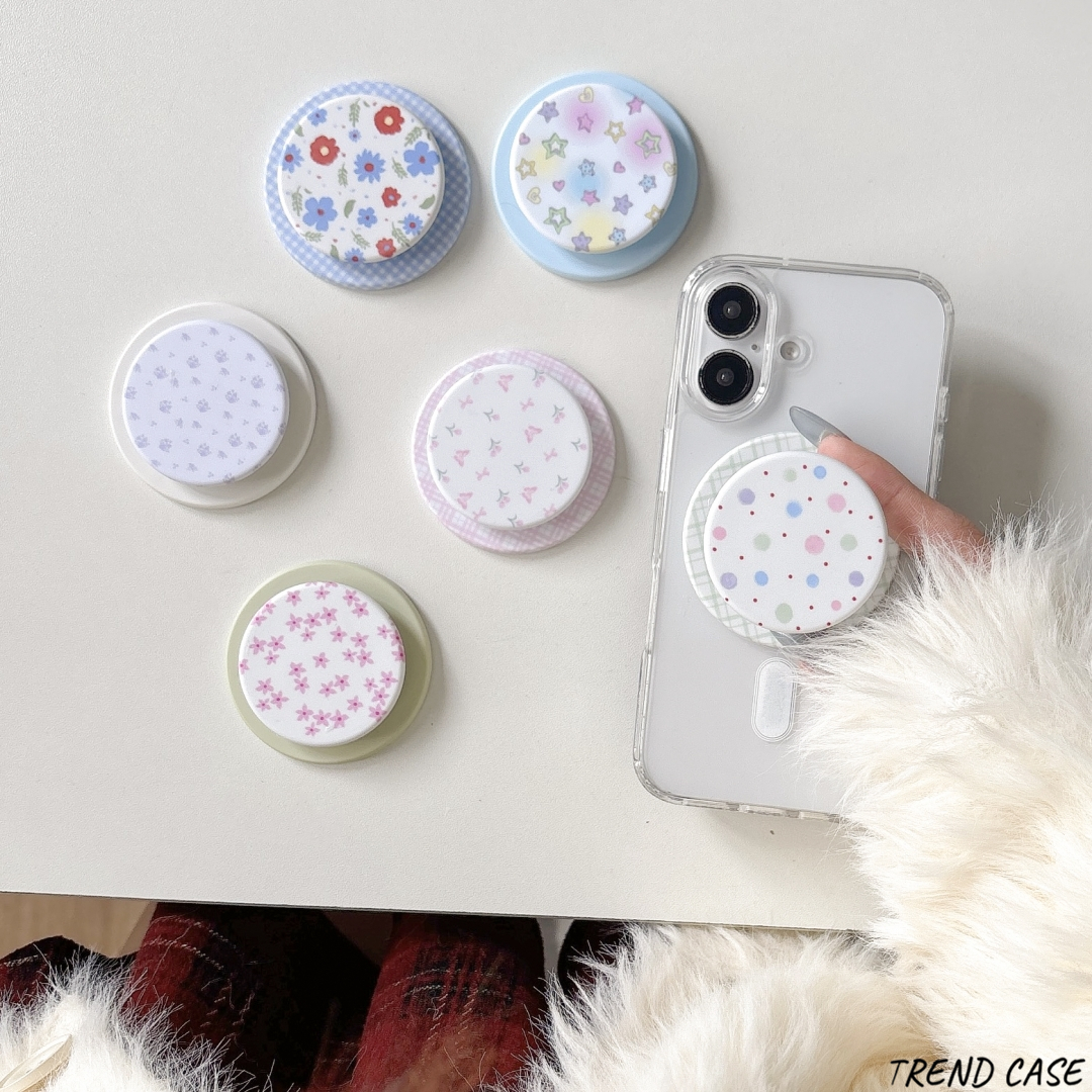 INS Flowers Magnetic Folding Mobile Phone Grip Holder Socket Pocket ...