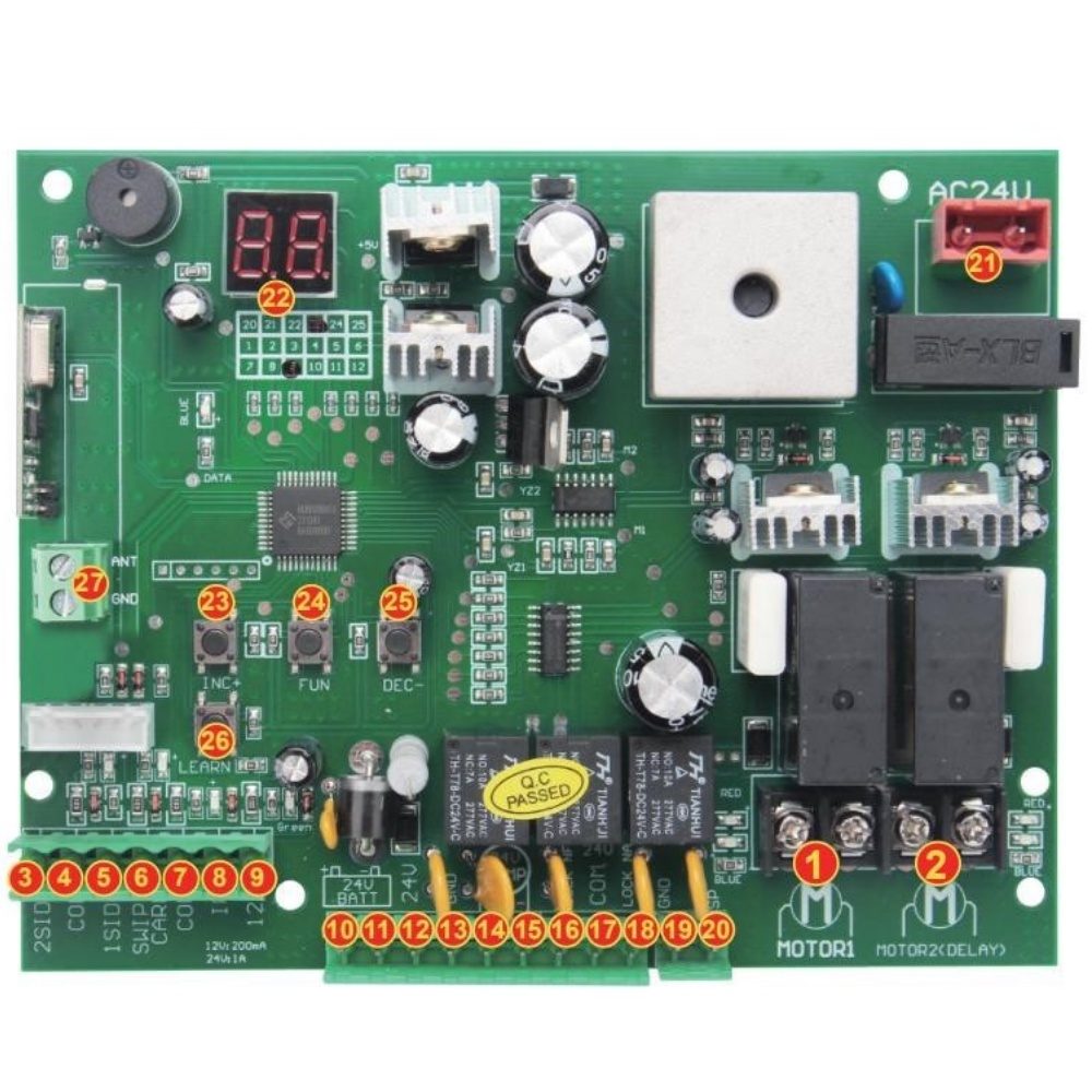 24V PCB Control Board Electric Gate Sliding Gate Swing Gate Auto Gate ...