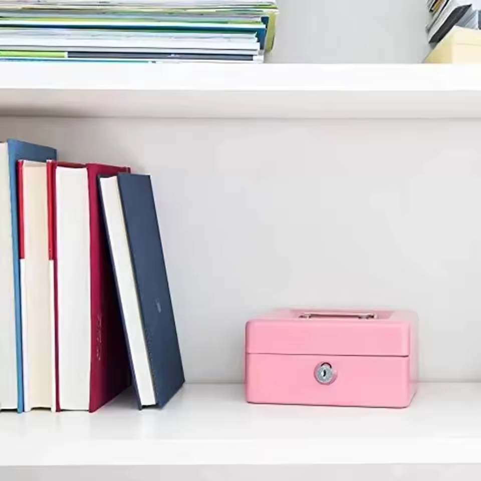 Mini Cash Box Coin Piggy Bank Money Box Organizer Cash Box With Lock ...