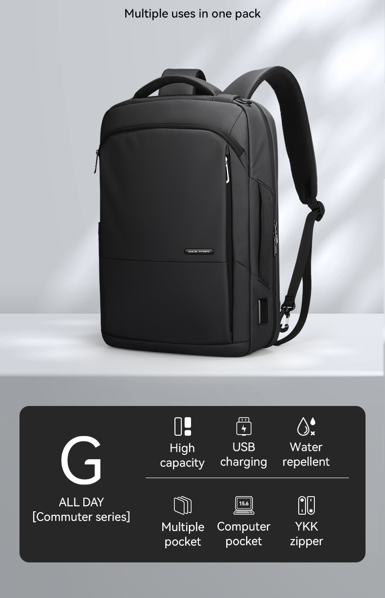 MARK RYDEN 2 Way Slim Laptop Backpack (15.6