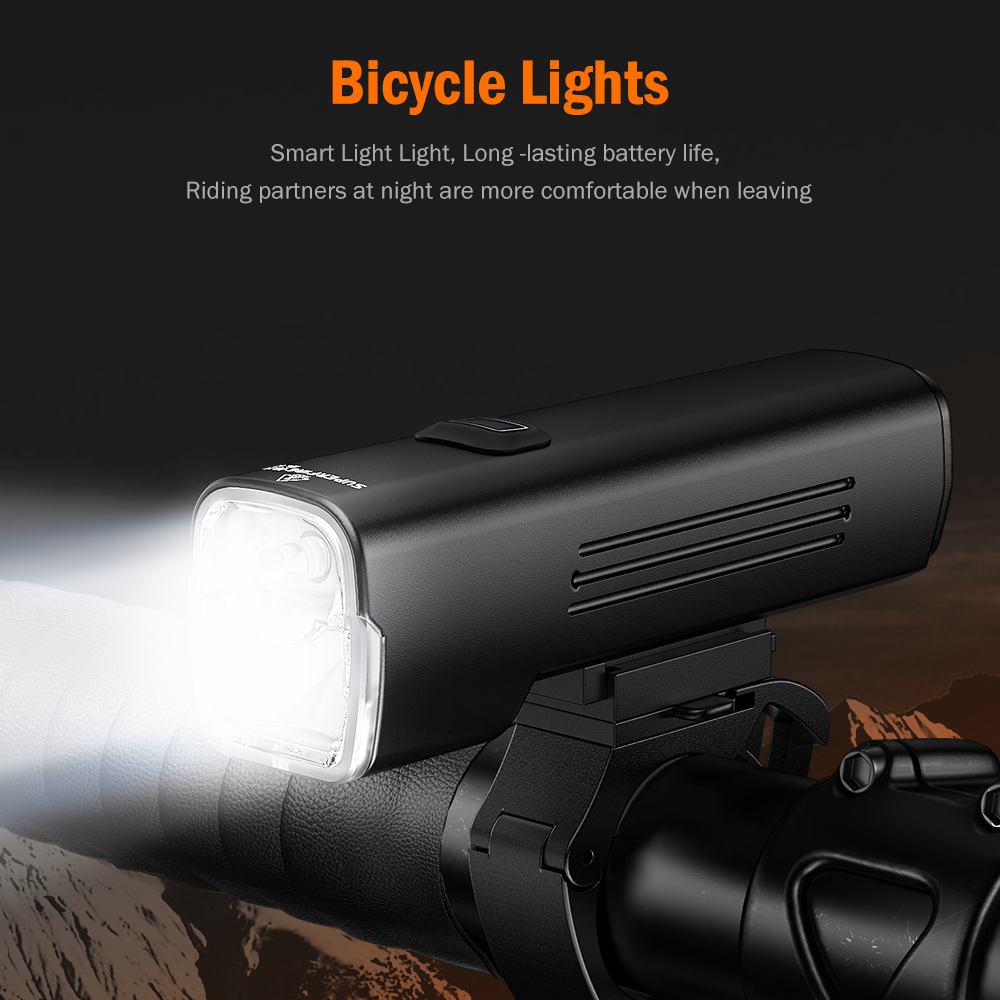 SUPERFIRE BL12 20W Double Lamp Bicycle Front Light Set USB Rechargeable ...