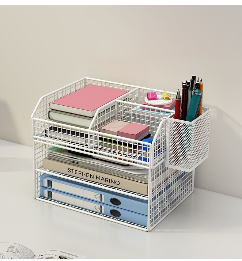 Desktop File Rack Office Data Multi-Layered a4 Folder File Storage Rack ...