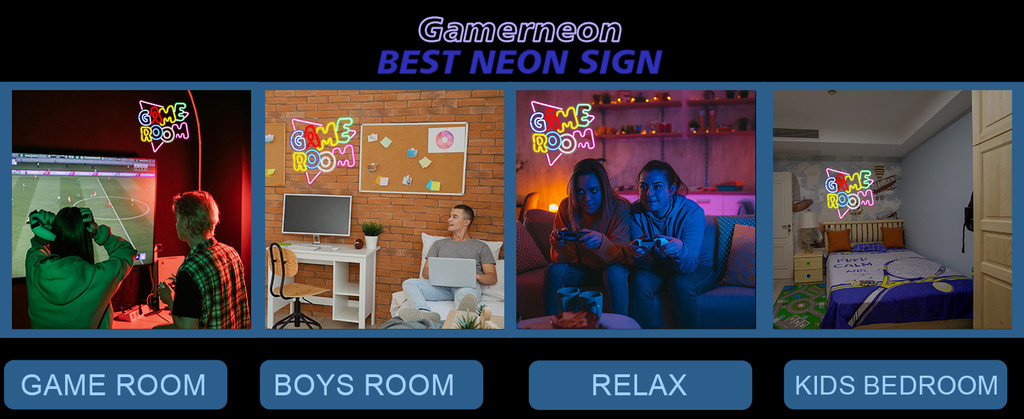 Gaming Room Decor Neon Signage,Gamepad Sign,UFO Signage,LED Neon Sign ...