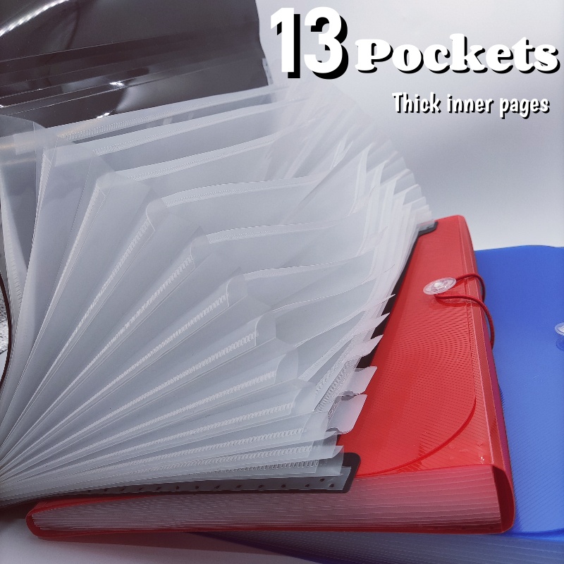 Long Expanding File Folder Document Storage Buckle Hanging Rope Organ ...