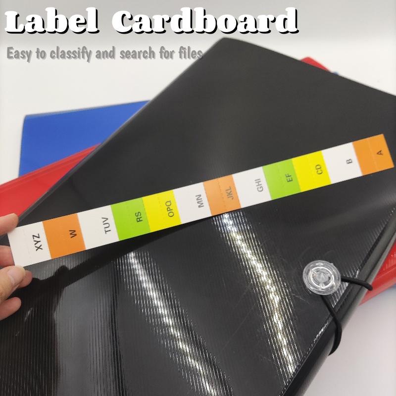 Long Expanding File Folder Document Storage Buckle Hanging Rope Organ ...
