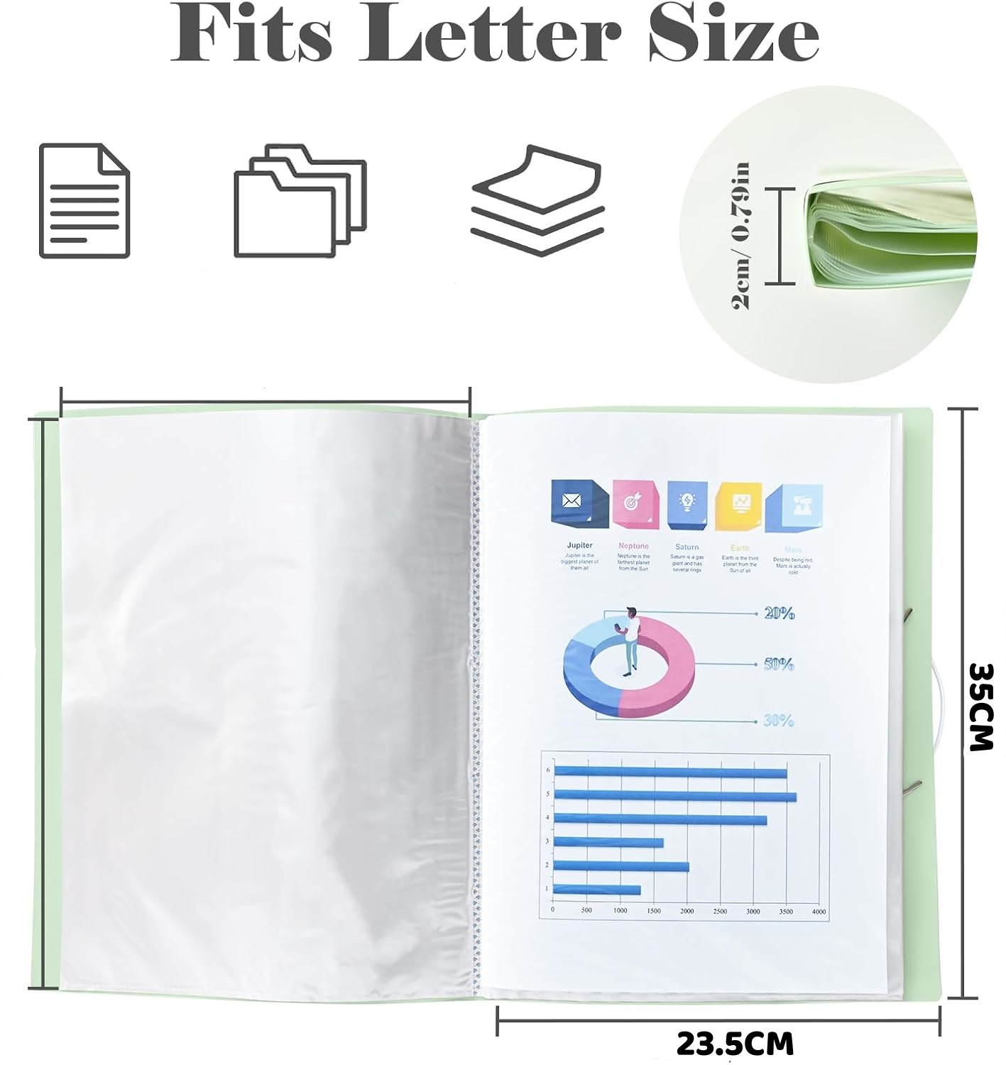 Clear Book Long File Organizer Expanding File Folder Organizer Long ...