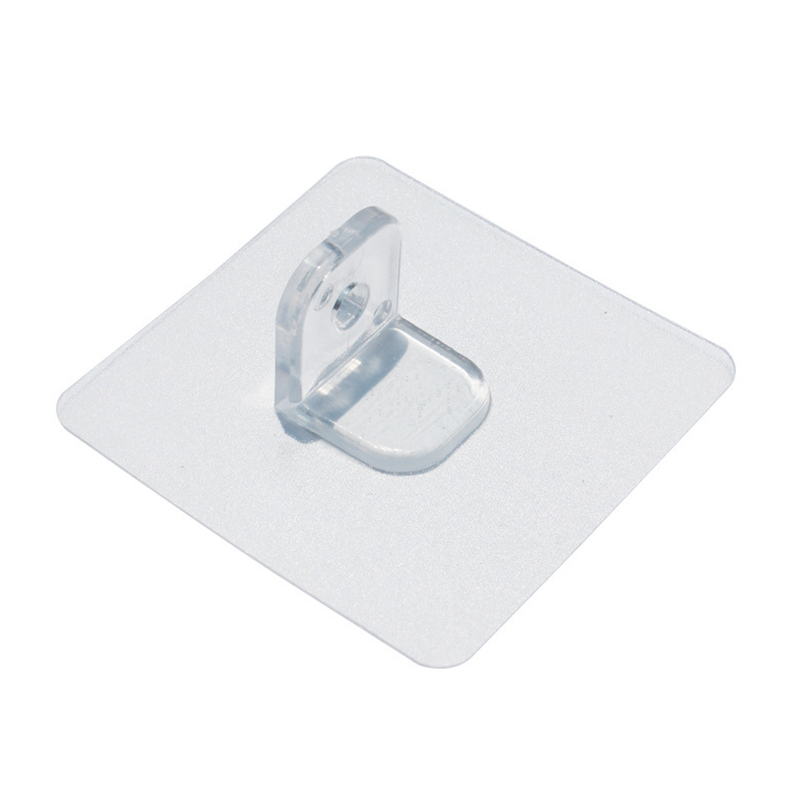 12-Piece Transparent Adhesive Support Brackets - French Corner Shelf ...