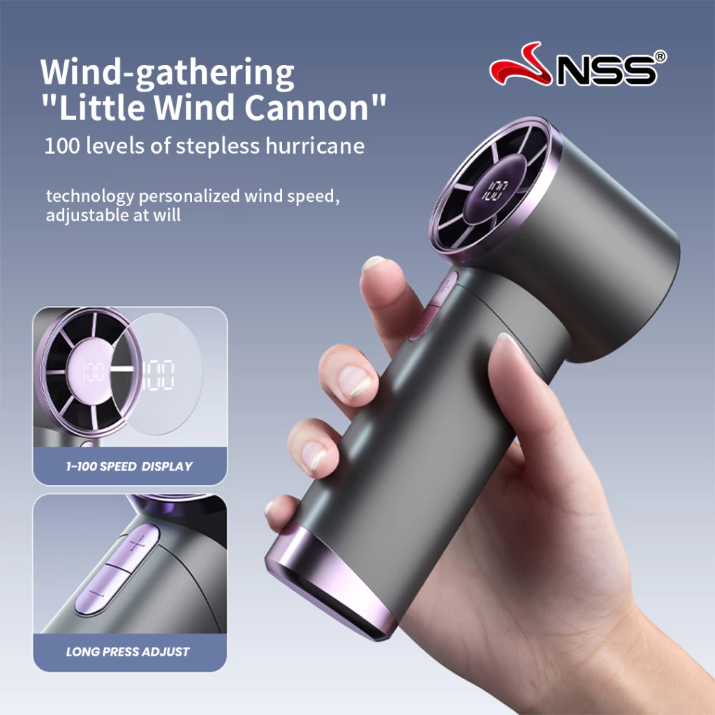 NSS High Speed Turbo Fan Portable Mini Cooling Handy Fan Rechargeable ...