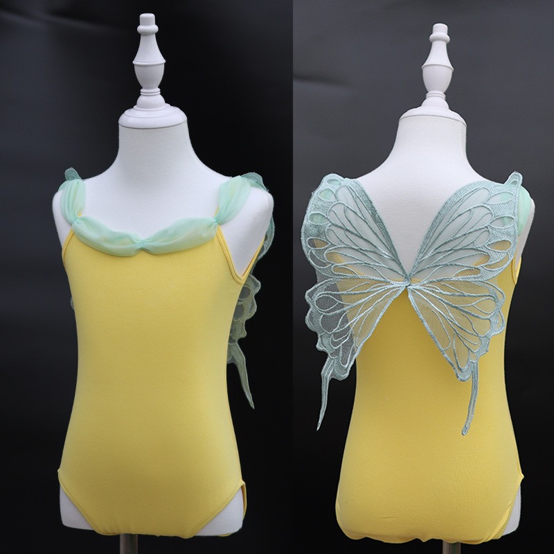 Girl's Princess Ballet LeotardKids Butterfly Open Back Sleeveless