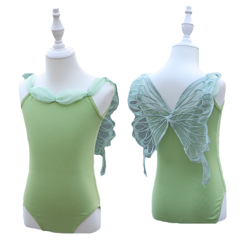 Girl's Princess Ballet LeotardKids Butterfly Open Back Sleeveless