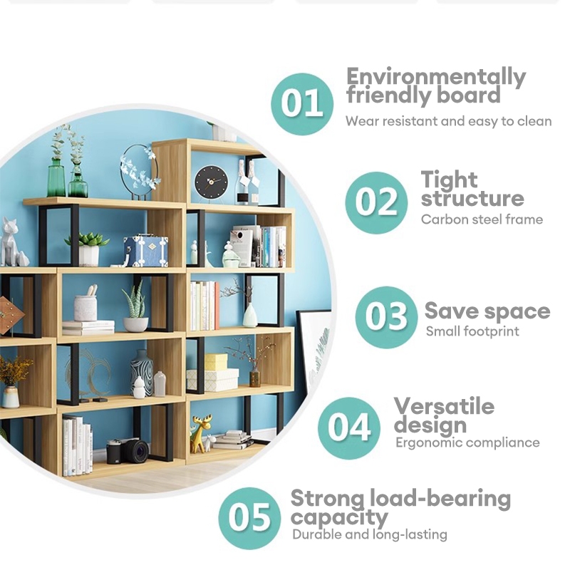 Bookshelf Storage Rack Living Room partition Storage Cabinet Multi ...