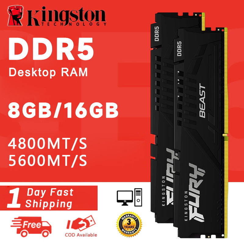 Cybermax Fury Beast DDR5 RAM Desktop 8GB 16GB 4800MT/S 5600MT/S PC ...