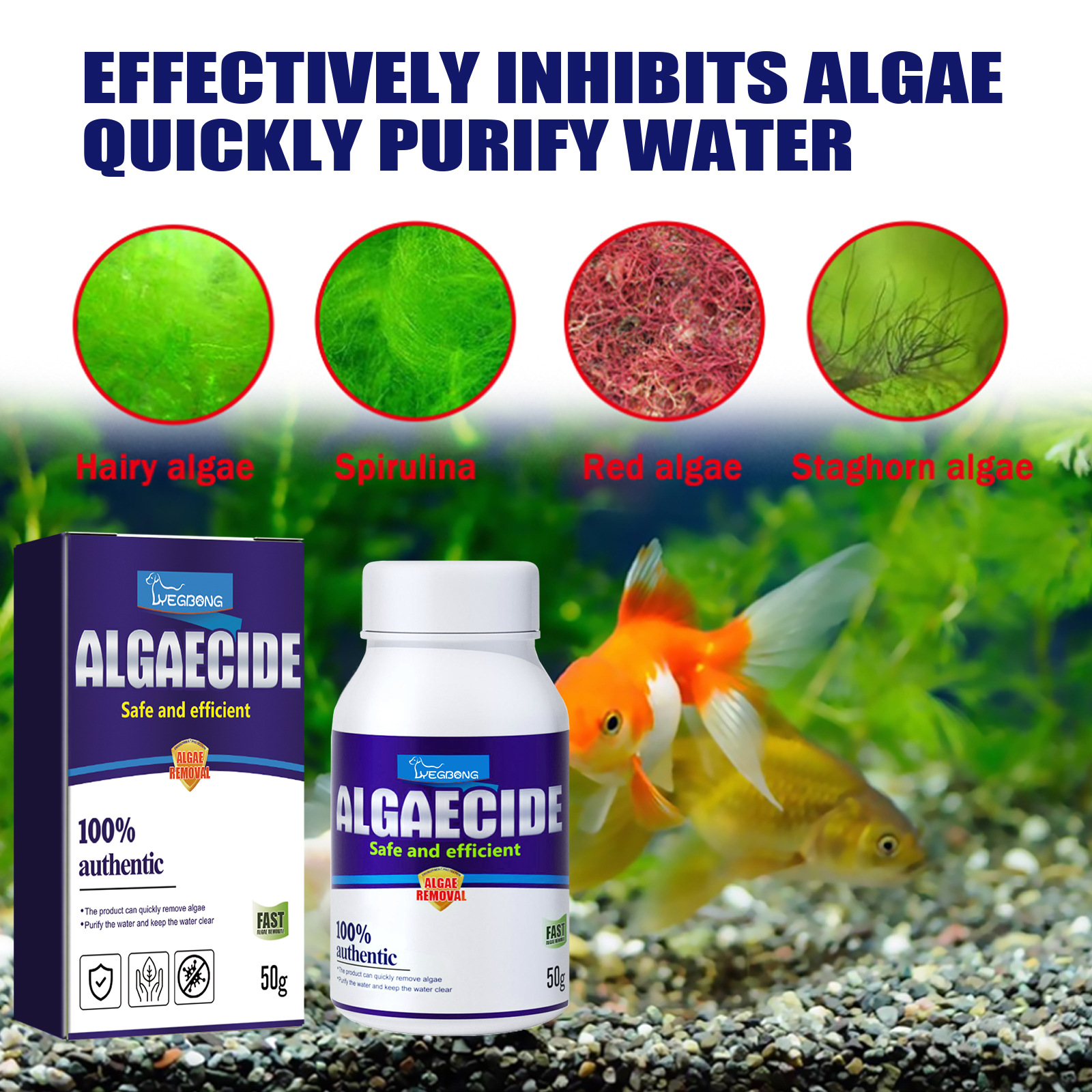 Visual Reference: 50 Fish Tank Cleaning Capsules Safe And Efficient Algae Removal