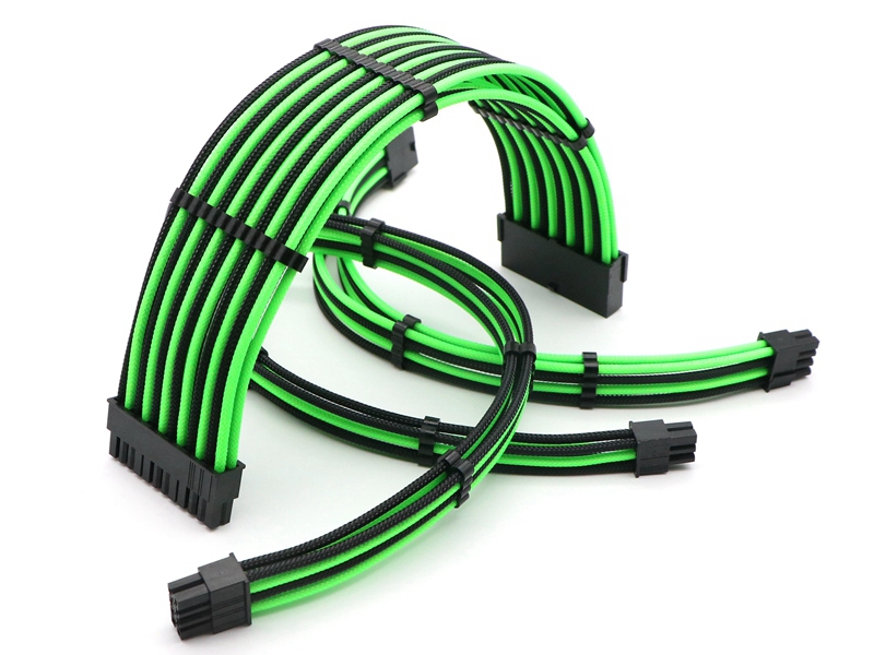 180 Degree ATX 24Pin, CPU 8Pin, GPU 6+2Pin, GPU 6Pin Power Extension ...