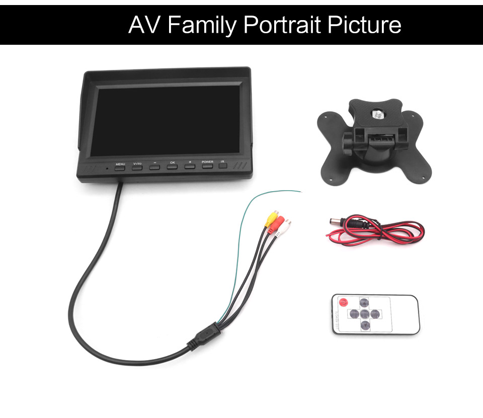 Smartour 7 INCH Screen AHD/CVBS 1080P Car Monitor LCD Display for ...