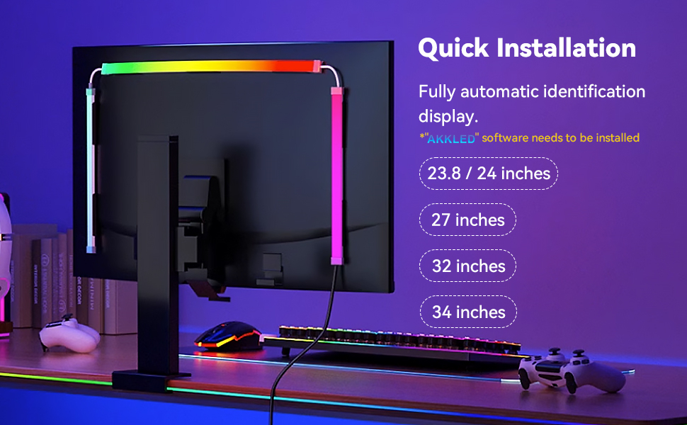Smart RGB PC Sync Backlight Ambient PC Lighting Computer Monitor Sync ...