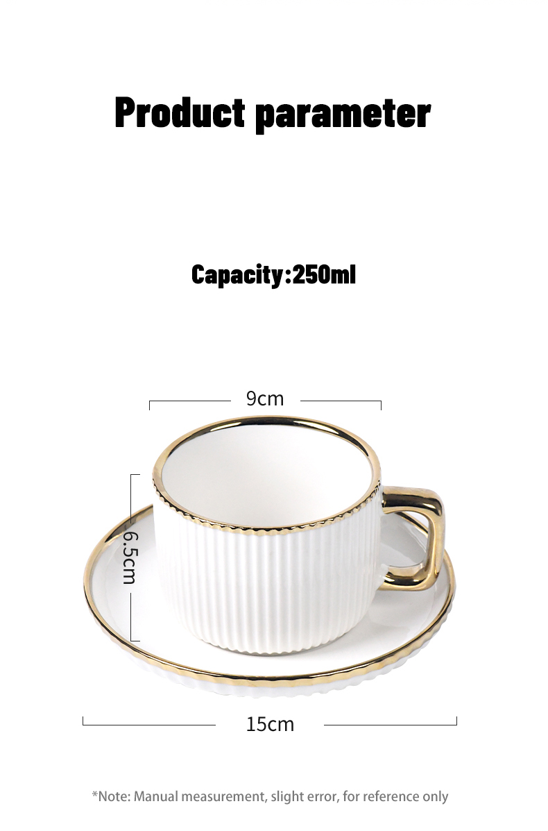 250ML Ceramic Mug And Saucer Set Coffee Cup Tea Cup Ceramic Cup And ...