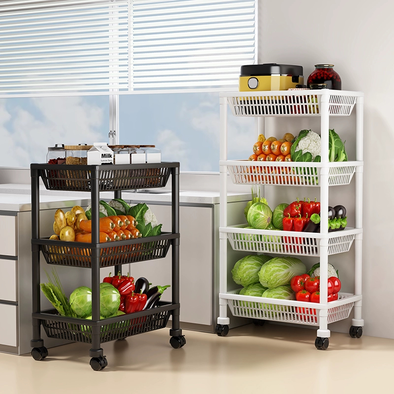 JUMBO MULTIPURPOSE STORAGE RACK with Wheels, Large Plastic Shelf ...