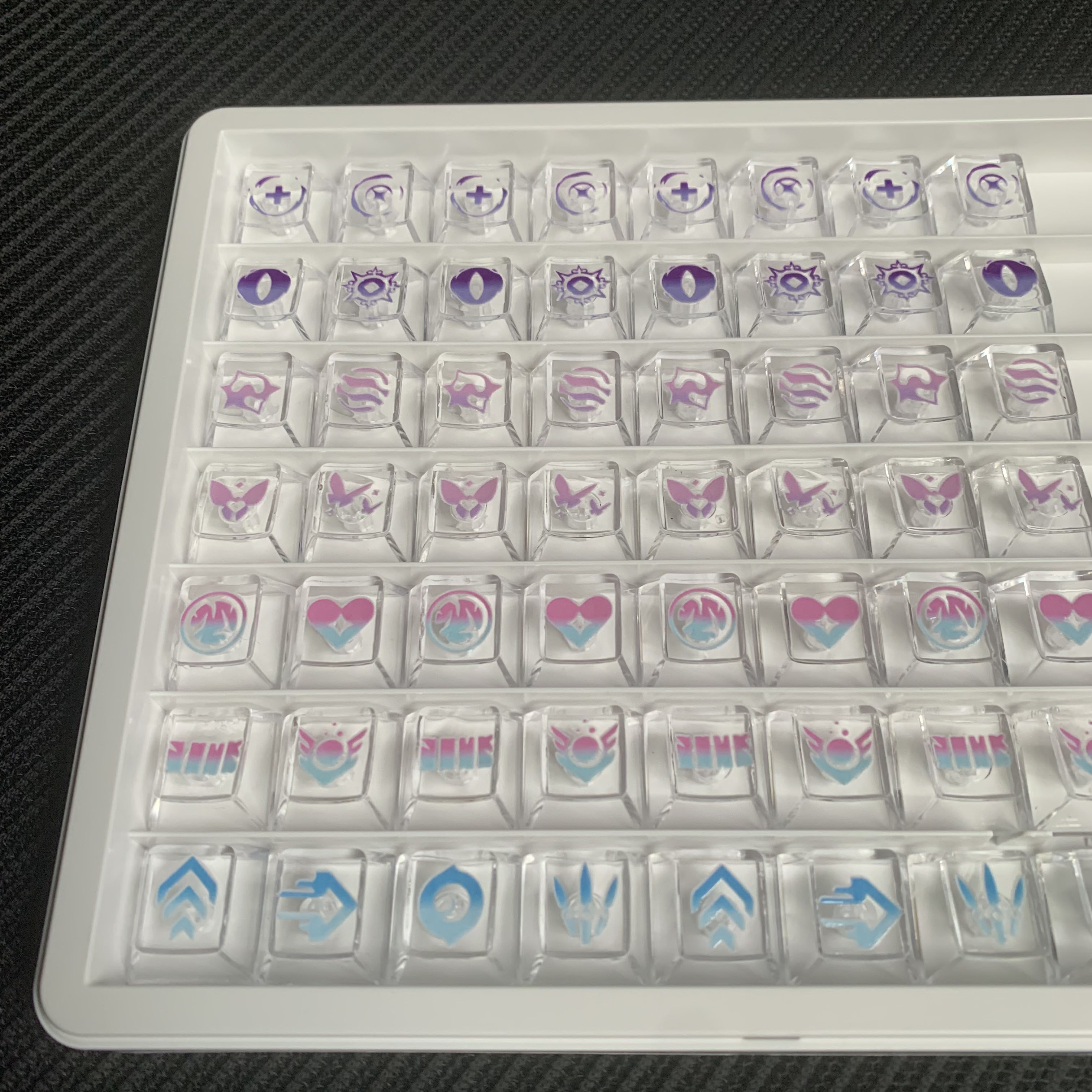 Colorful VALORANT Transparent Keycaps 4 Keys Agent Skills R3+R1 Cherry ...