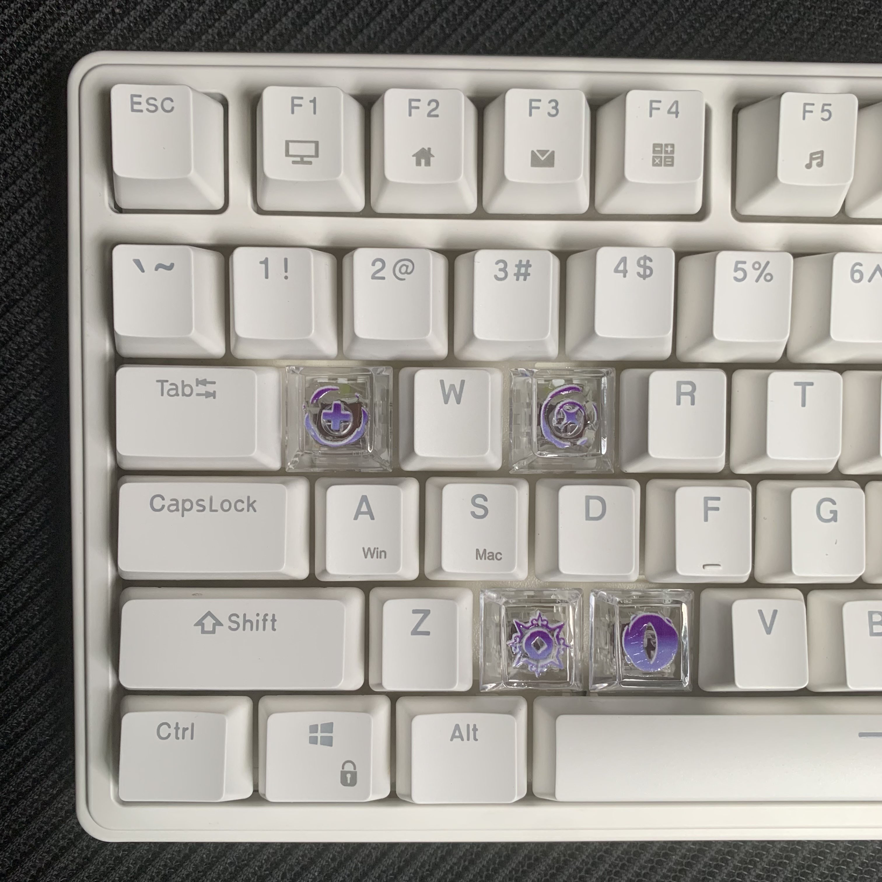 Colorful VALORANT Transparent Keycaps 4 Keys Agent Skills R3+R1 Cherry ...