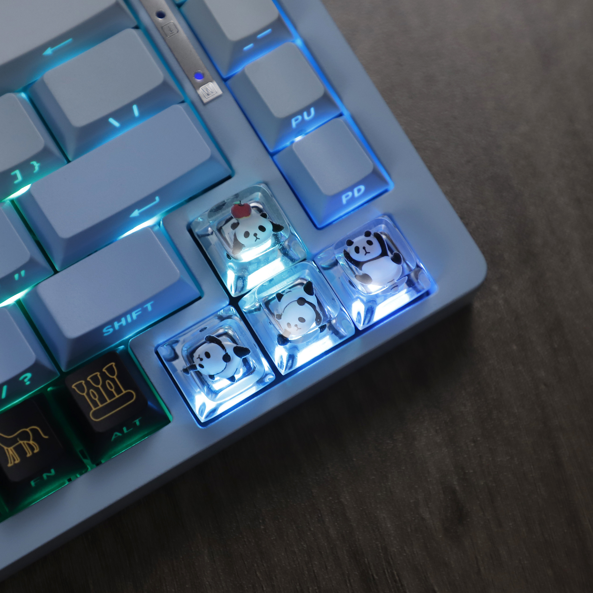 Penguin Panda Personalized Keycaps Direction Keys Cute Translucent ...