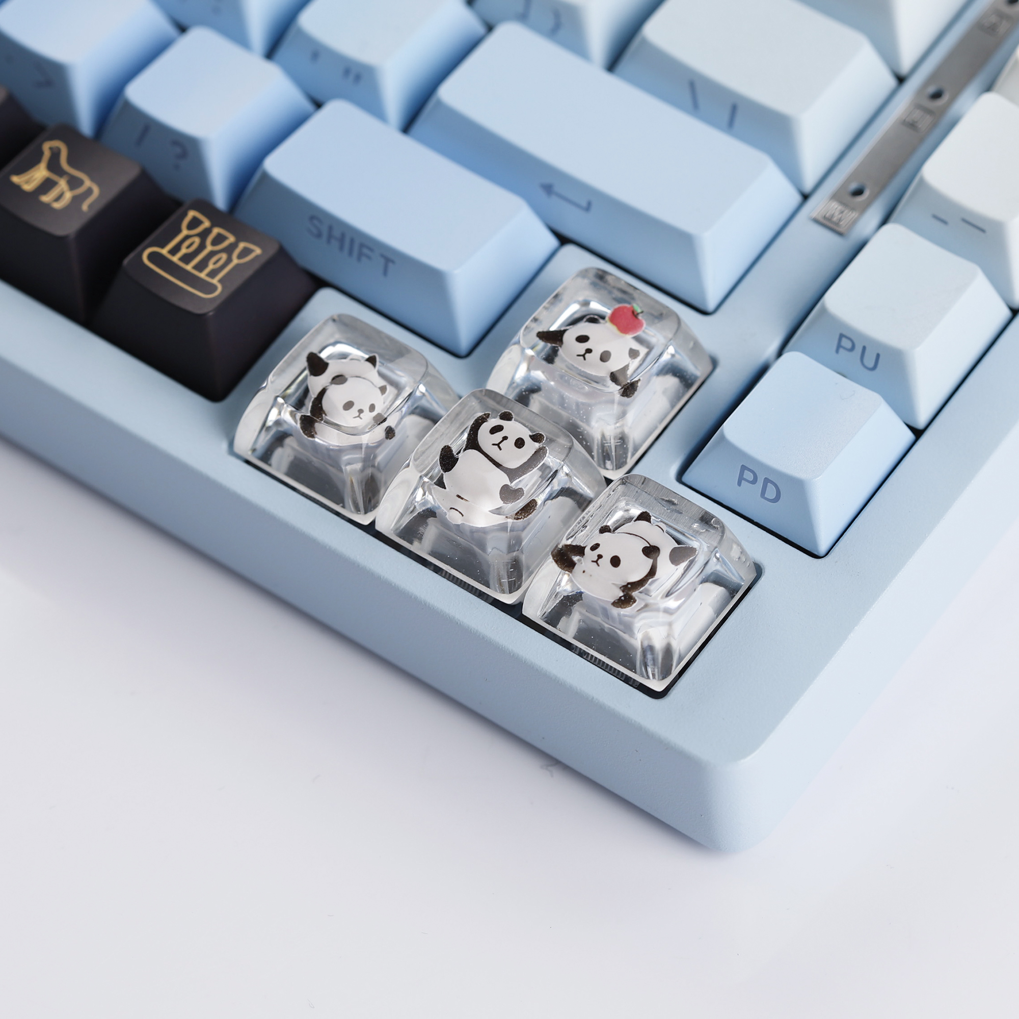Penguin Panda Personalized Keycaps Direction Keys Cute Translucent ...