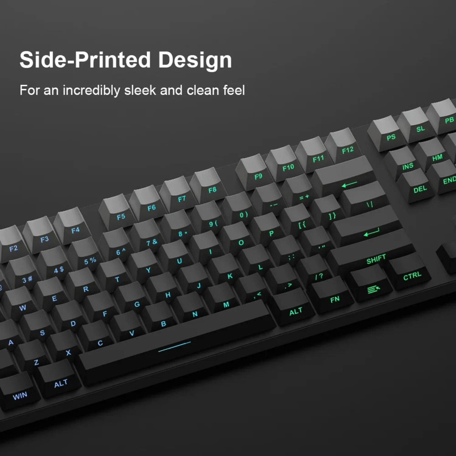 133 key PBT keycap set with side engraved backlit gradient keycaps ...