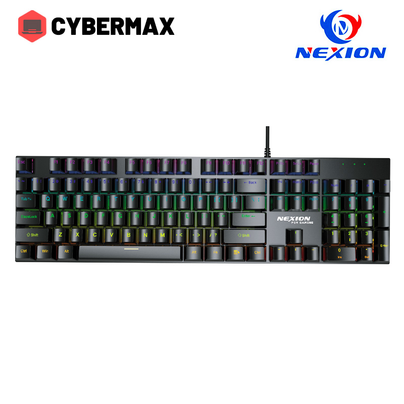 Nexion Gaming Mechanical Keyboard RGB Backlight 104 Keys Wired Computer ...