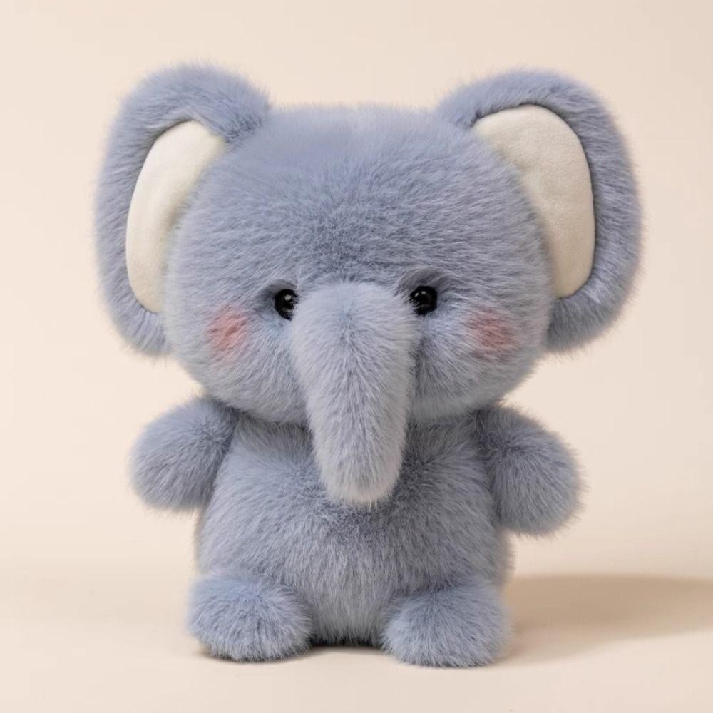 White Rabbit Pet Elephant Plush Doll Toy Desktop Decoration Cute Soft ...