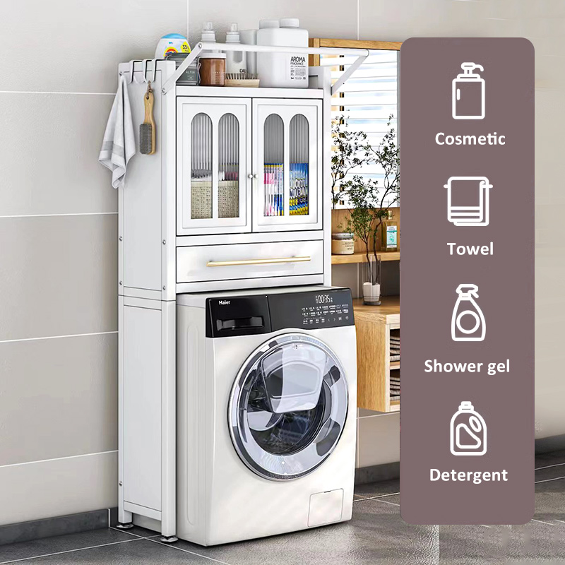 SimpleJoy Washing Machine Rack with Cover Toilet Rack Muslim Style ...