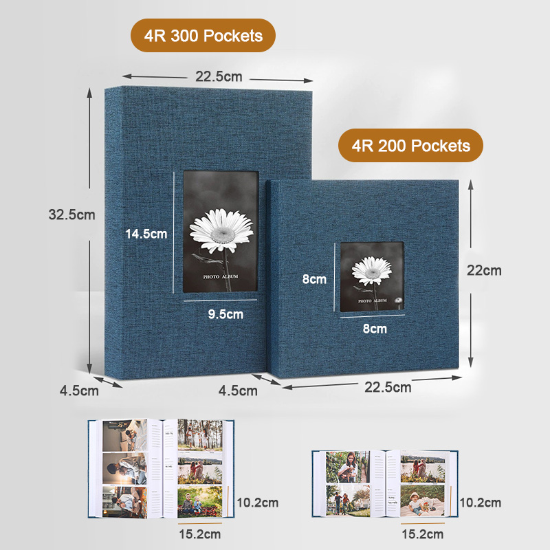 【Ship in 12h】Writeable Photo Album Book for Memories 4R 200/300 Insert ...