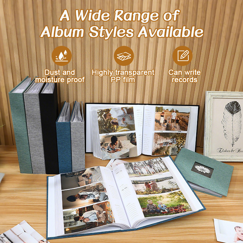 【Ship in 12h】Writeable Photo Album Book for Memories 4R 200/300 Insert ...
