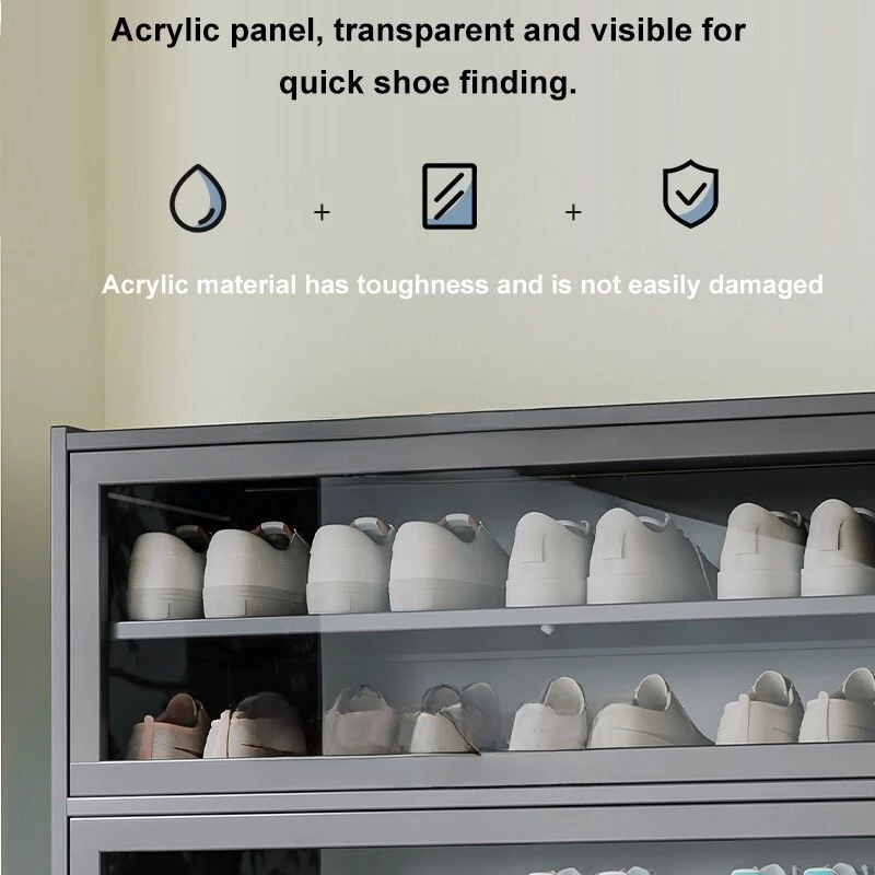 Cabinet Shoe Rack With Cover Transparent Storage Wood Storage Cabinet ...